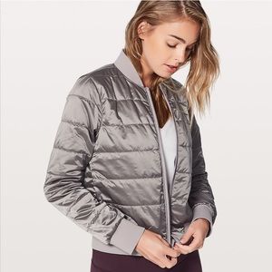 Lululemon Chrome Non Stop Bomber Reversible Jacket